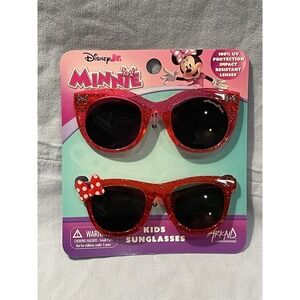 NEW‎ Set of 2 Disney Jr. Minnie Mouse 100% UV Pink & Red Kids Bow Sunglasses